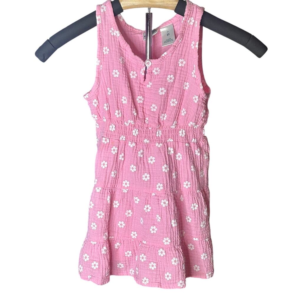 Extremely Me girls pink w/white flowers dress size 6x